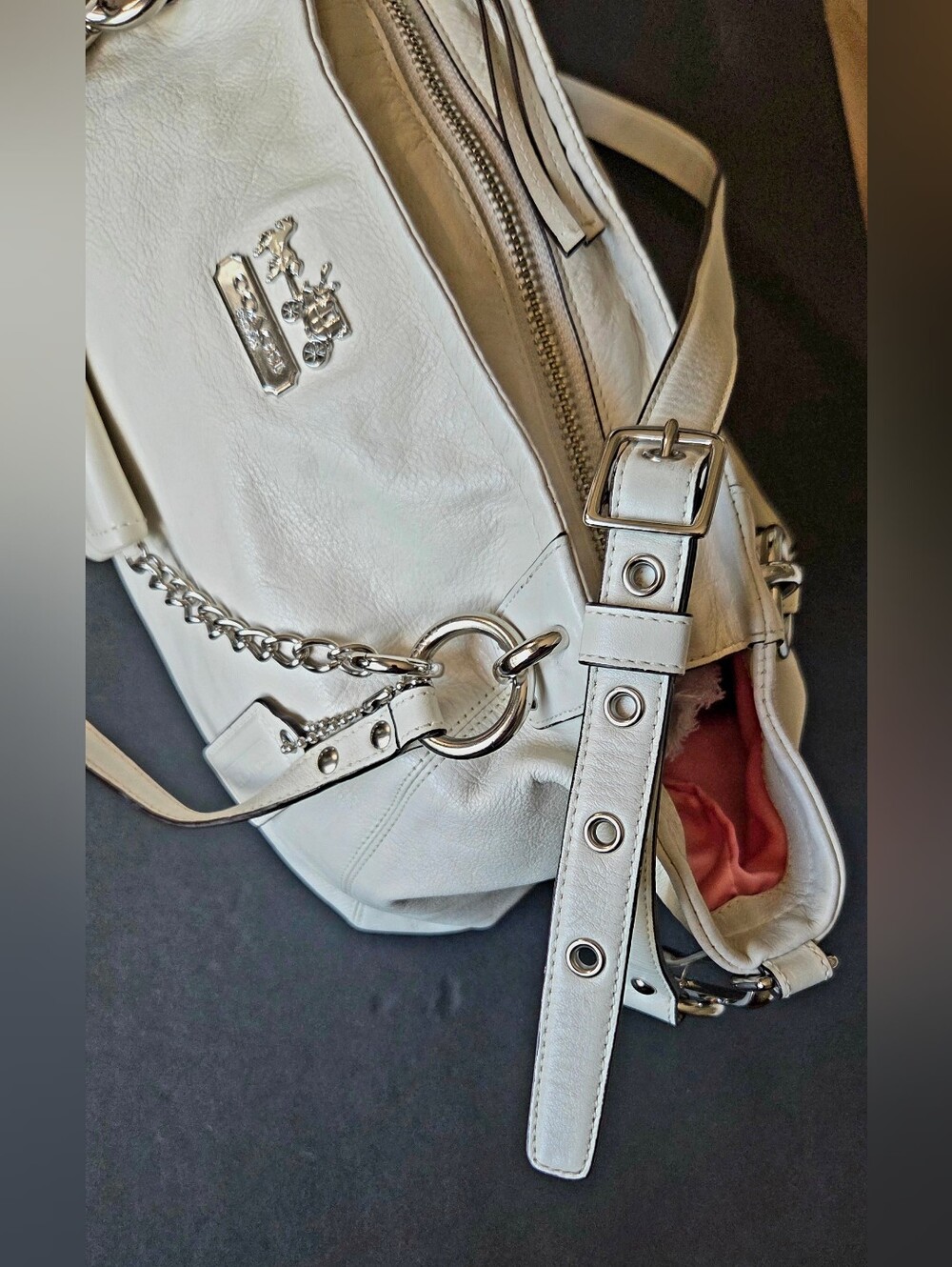 Coach Y2K Rare Leather Charm Large Tote Handbag - Picture 14 of 16
